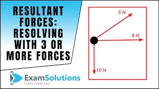 Resultant Forces  Resolving method for 3 or more forces  ExamSolutions [upl. by Nehttam598]