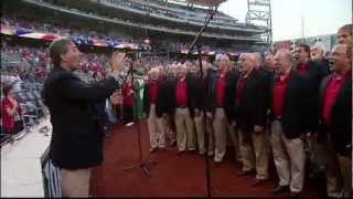 DCs Singing Capital Chorus Proudly Performs National Anthem at Nationals Park August 30 2012mpg [upl. by Zetniuq]