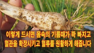 이렇게 드시면 몸속의 기름때가 쫙 빠지고 혈관을 확장시키며 혈류를 원활하게 해줍니다 [upl. by Anaujik]