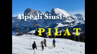 PILAT slope Alpe di SiusiSeiser Alm South Tyrol Italy [upl. by Annaoi]