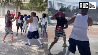 Crip Mac Fights Bounty Hunter Blood Dazsy Caine In Nickerson Gardens [upl. by Lashoh]