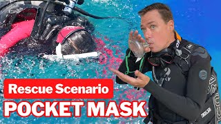 Mouth to Pocket Mask PADI Rescue Exercise 7  IDC amp Divemaster Course [upl. by Aihsekal]