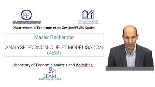 MASTER Analyse Economique et Modélisation  FSJES Souissi Pr Raouf Radouane [upl. by Yatnwahs]