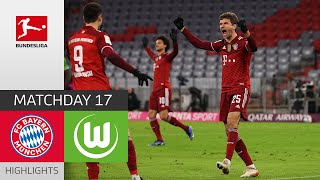 FC Bayern München  VfL Wolfsburg 40  Highlights  Matchday 17 – Bundesliga 202122 [upl. by Lednem]