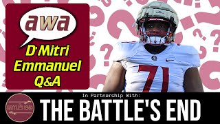 FSU Football OL DMitri Emmanuel Interview  Warchant  The Battles End Student Athlete Series [upl. by Sucramrej]