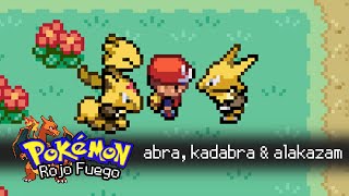 CÓMO CONSEGUIR a ABRA KADABRA y ALAKAZAM en POKÉMON ROJO FUEGO y VERDE HOJA [upl. by Bena792]