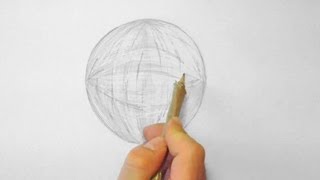 Kugel zeichnen im Zeitraffer Sphere drawing in fast motion [upl. by Airlee]