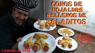 CONOS DE HOJALDRE RELLENOS DE SALADITOS [upl. by Marchal]