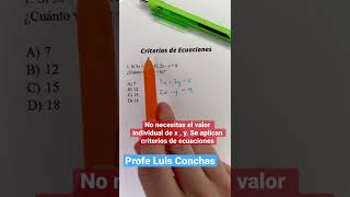 Criterios de ecuaciones ejercicio 1 No se necesita resolver el sistema de 2x2 [upl. by Annailuj]