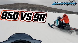 POLARIS XCR 9R VS XCR 850 DRAG RACE BATTLE OF THE NATURALLY ASPIRATED [upl. by Amehsat]