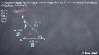 Examen admision USMP  Triangulo Rectangulo Problema 101 [upl. by Ennaira]