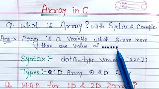 Array in C language  what is array explain with syntax and example program in c [upl. by Walli]