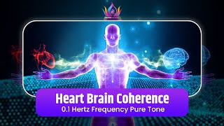 Heart Brain Coherence Binaural Beats  01 Hertz Frequency Pure Tone  Synchronicity Binaural Beats [upl. by Airbmac]