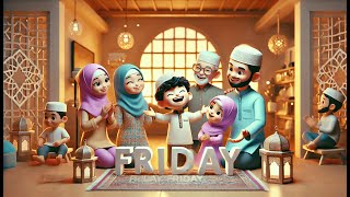 Friday Friday  Joyful Islamic Song for Kids 🌙 muslimkids islamicsongs jummah muslimtiktok [upl. by Francisco]