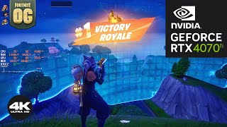 Fortnite OG  Ryzen 7 5800X  RTX 4070 Ti Ultra Graphics 4K UHD DLSS Quality [upl. by Nevaj]