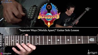 Separate Ways Worlds Apart Guitar Solo Lesson  Journey [upl. by Ferdy]