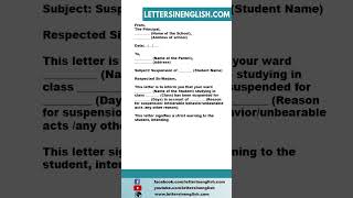 Suspension Letter to Student for Misbehavior [upl. by Eseneg]