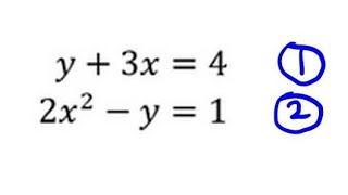 Simultaneous Equations Quadratic and Linear [upl. by Onifled]