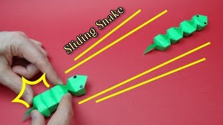 How to make a TOY Sliding SNAKE in 7 minutesOrigami TOY [upl. by Trab146]