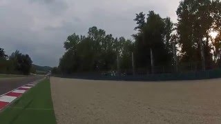 Imola F1 Racetrack Tamburello corner Ayrton Sennas crash site  Italy [upl. by Hoopen207]