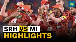 IPL 2024 Match Highlights  SRH Outmuscle Mumbai Indians  Breaks Record For Highest IPL Total [upl. by Nerak]