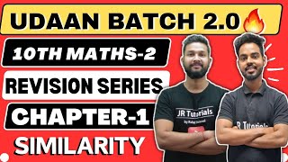 10th Maths 2  Chapter 1  Similarity  One Shot Live Revision  Udaan Batch 20🔥 [upl. by Pheni42]