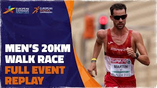 Mens 20km Race Walk  Munich 2022  Alvaro Martin [upl. by Dorey]