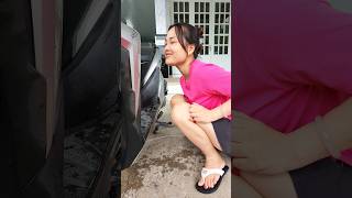 Super clean car wash 😱🤣 funny couple shorts [upl. by Asatan]