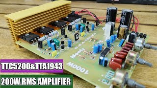 5200 and 1943 amplifier board 🔊 ttc5200 tta1943 amplifier circuit [upl. by Stila634]