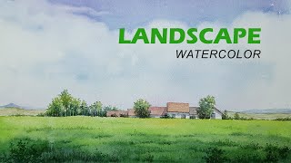 Landscape Painting with Watercolor [upl. by Accever]