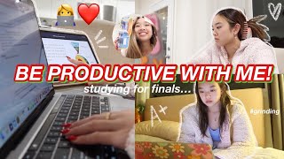 BE PRODUCTIVE WITH ME studying for finals  Vlogmas Day 14 [upl. by Aleicarg]