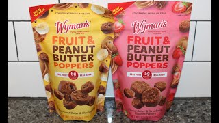 Wyman’s Fruit amp Peanut Butter Poppers Banana amp Strawberry Review [upl. by Ecar]