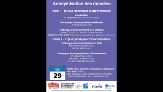 Symposium Anonymisation des données [upl. by Azitram]