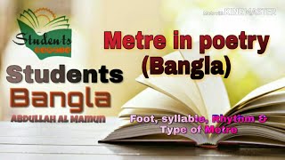 Metre in poetry Bangla Foot syllable Rhythm amp Type of Metre  Metre কাকে বলে [upl. by Demp]