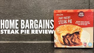 Home Bargains Shire Oaks Puff Pastry Steak Pie Review [upl. by Assylem]