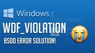 How to Fix WDFVIOLATION Error in Windows 103 Solutions 2024 [upl. by Haugen]