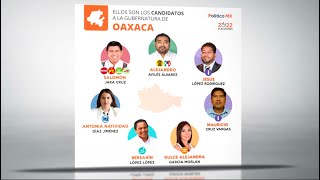 Elecciones2022 La gubernatura de Oaxaca se disputa entre siete políticos [upl. by Ahsiekrats]