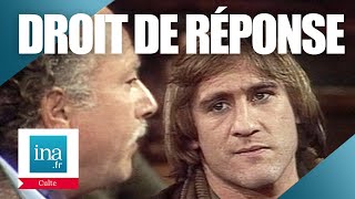 quotDroit de réponsequot  La 1ère avec Coluche Gérard Depardieu…  Archive INA [upl. by Miarzim]