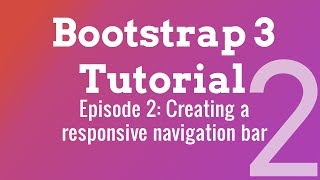 Bootstrap 3 Responsive Navbar tutorial [upl. by Asereht]