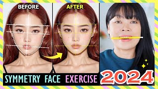 2024 SYMMETRY FACE EXERCISE  Fix asymmetrical face Get a perfectly symmetrical face in 2 weeks [upl. by Gothurd]