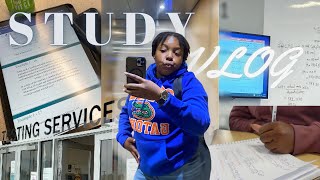 Study Vlog 🎧  Midterm season Productive studying White board notes Stressful college week [upl. by Dnomal]