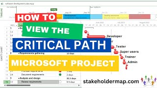 How to view the Critical Path in Microsoft Project [upl. by Pettit]