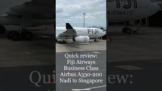 Quick Review Fiji Airways Business Class Airbus A330200 Nadi to Singapore [upl. by Xaviera]