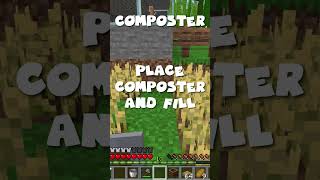 How to Make a Minecraft Composter to get Bone Meal 😎😎 shorts [upl. by Bridgette]