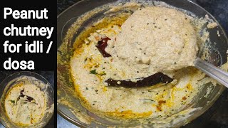 peanut chutney recipe for idlidosa South Indian style peanut chutney mungfali ki chatni [upl. by Eiramassenav]