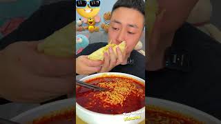 spicy food eating asmr part5 shorts Noodles amp vegetables rolls eating mukbang spicyfood [upl. by Ilak714]