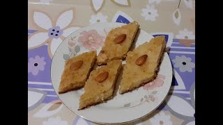 Eggless Basbousa Semolina Cake [upl. by Gurango]