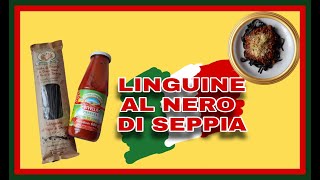 RECEITA LINGUINE AL NERO Di SEPPIA Massa negra com tinta de lula [upl. by Nylhtiak73]