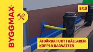 Åtgärda fukt i källaren del 9 koppla dagvatten [upl. by Gnehc586]