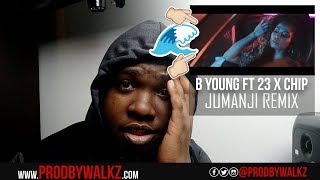 B Young  Jumanji Remix ft 23 amp Chip Music Video  GRM Daily REACTION [upl. by Nnaillij]